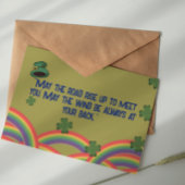 Retro Style St. Patrick's Day Ierse zegeningen Briefkaart