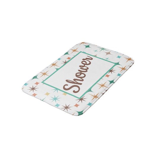 Retro-Style Stars Pattern Bath Mat (Gekanteld)