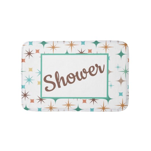 Retro-Style Stars Pattern Bath Mat (Voorkant)