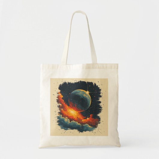 Retro-style sterrenstelsel tote bag (Voorkant)