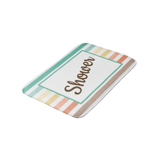 Retro-Style Stripe Pattern Customizable Badmat (Gekanteld)