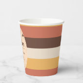 Retro Style Stripes Seventies Groovy 70s Hippie Papieren Bekers