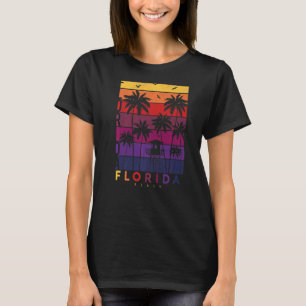 Retro Style Sunset Exotic Summer Miami Bea T-shirt