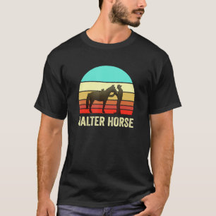 retro Style Sunset Halter Horse T-shirt