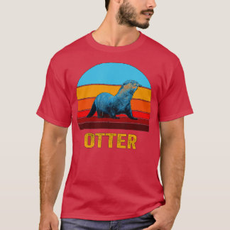 Retro Style Sunset Otter T-shirt