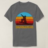 Retro  Style Sunset Snowboarding T-shirt (Design voorkant)