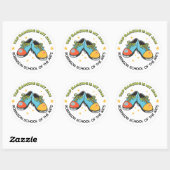 Retro Style Tap Dancing is My Jam Customizable Ronde Sticker (Vel)