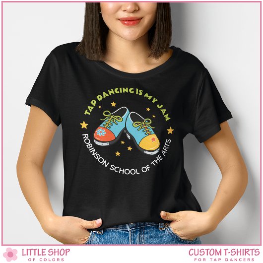 Retro Style Tap Dancing is My Jam Customizable Tri-Blend Shirt