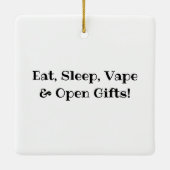 Retro Style Vaping Lady Kerstmis Keramisch Ornament (Achterkant)