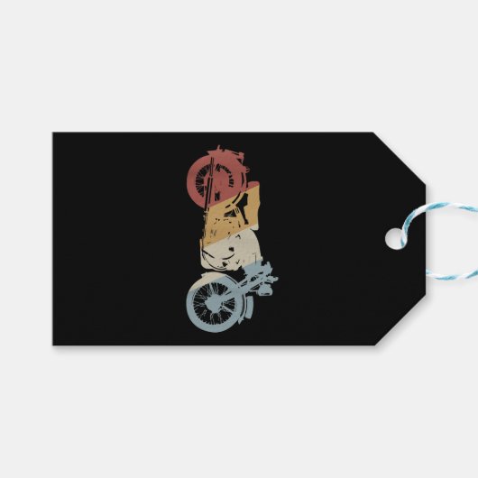 Retro Style Vintage Cadeaulabel (Voorkant (Horizontaal))