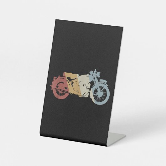 Retro Style Vintage Reclamebord Met Voetstuk (Voorkant)
