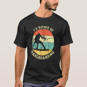 Retro Style Wakeboarder Wakeboarding Idee T-shirt