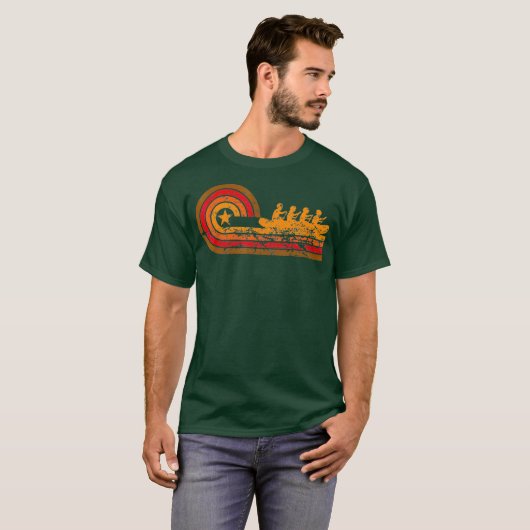 Retro Style White Water Rafting  T-shirt (Voorkant volledig)