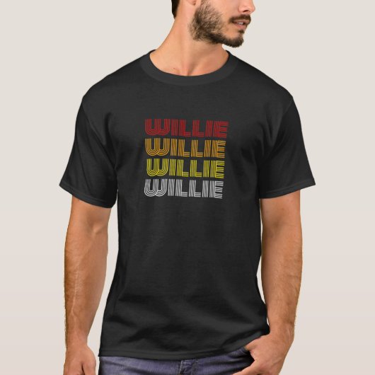 Retro Style Willie kleuren T-shirt (Voorkant)
