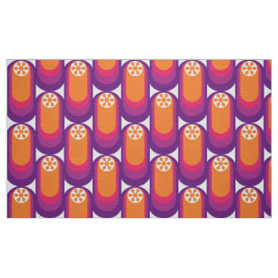 Retro styled 60s 70s patroonstof stof