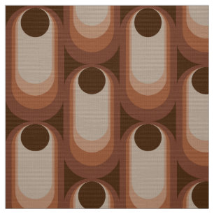 Retro styled 60s 70s patroonstof stof
