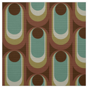 Retro styled 60s 70s patroonstof stof