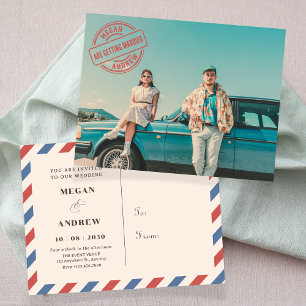 retro stylist foto bruiloft briefkaart