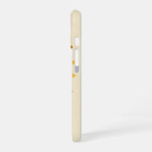 Retro Stylized Sunflower Geometry iPhone 16 Hoesje (Linkerkant)