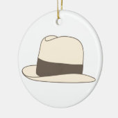 retro styreen pet fedora hipster keramisch ornament (Links)