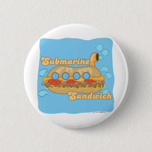 Retro Sub Sandwich ook! Ronde Button 5,7 Cm