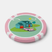 Retro Suburban House Poker Chip (Enkel)