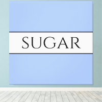 Retro SUGAR  blauw wit omlijnde strepen