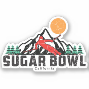 Retro Sugar Bowl Ski Sticker