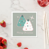 Retro Sugar Cookies Groovy Kerstmis Servet (Insitu)