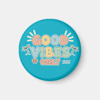 Retro Summer Beach Aesthetic Pastel Typography Art Magneet