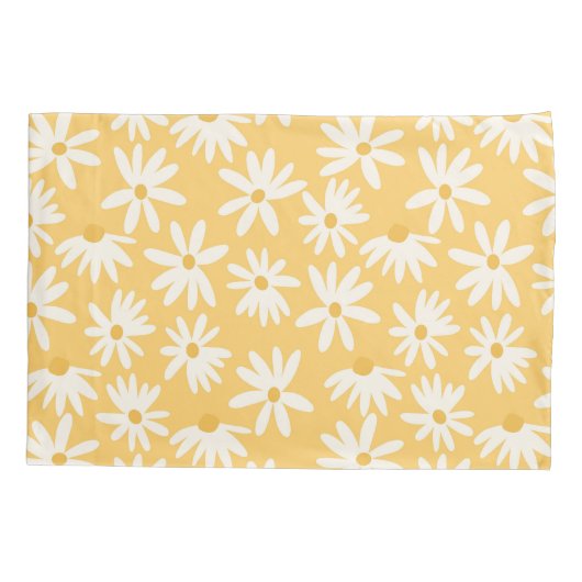 Retro Summer Daisies Pattern Small #5 #pattern Kussensloop (Achterkant)