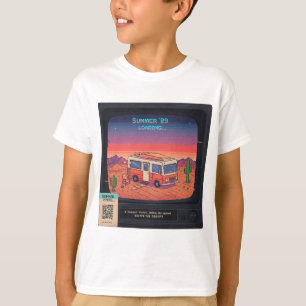 Retro Summer Error 404 T-shirt Glitch Art