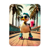Retro Summer Funny Roller Duck  Magneet (Verticaal)