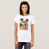 Retro Summer Funny Roller Duck  T-shirt (Voorkant volledig)