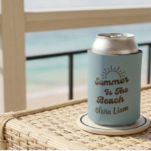 Retro Summer is de Beach Custom Name Kan Koeler