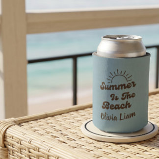 Retro Summer is de Beach Custom Name Kan Koeler