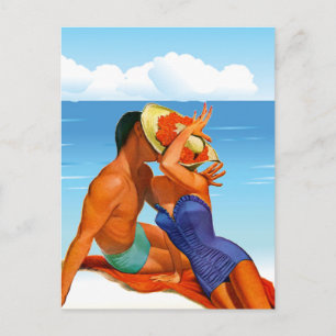 Retro Summer Lovers Briefkaart