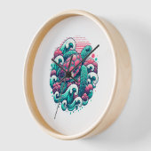 Retro Summer Ocean Wave Turtle (Hoek)