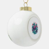 Retro Summer Ocean Wave Turtle Keramische Bal Ornament (Links)