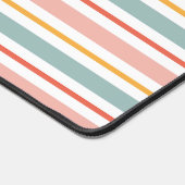 Retro Summer Pastel Striped Pink Mint And Mustard  (Coin)