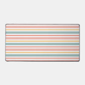 Retro Summer Pastel Striped Pink Mint And Mustard  Bureaumat (Voorkant)