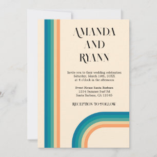 Retro Summer  Photo QR Code Weddenschap Kaart