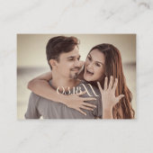 Retro Summer  Photo QR Code Weddenschap RSVP Informatiekaartje (Achterkant)