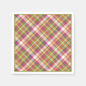 Retro  Summer Pset Tartan Squares Patroon Servetten (Voorkant)