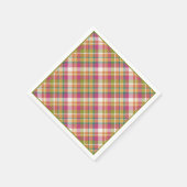 Retro  Summer Pset Tartan Squares Patroon Servetten (Hoek)