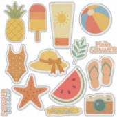 Retro Summer  Sticker (Voorkant)
