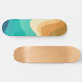 Retro Summer Swirl Wave #2 #minimum #decor #art Skateboard (Horizontaal)