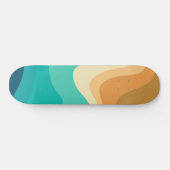 Retro Summer Swirl Wave #2 #minimum #decor #art Skateboard (Horizontaal)