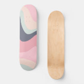 Retro Summer Swirl Wave #7 #minimum #decor #art Skateboard (Voorkant)