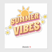 Retro Summer Vibes Sticker (Vel)